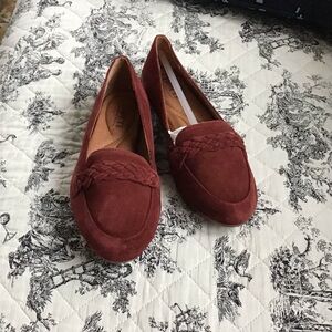 *New* Born - The Mirror, 100% suede leather braided strap on vamp flats 8m